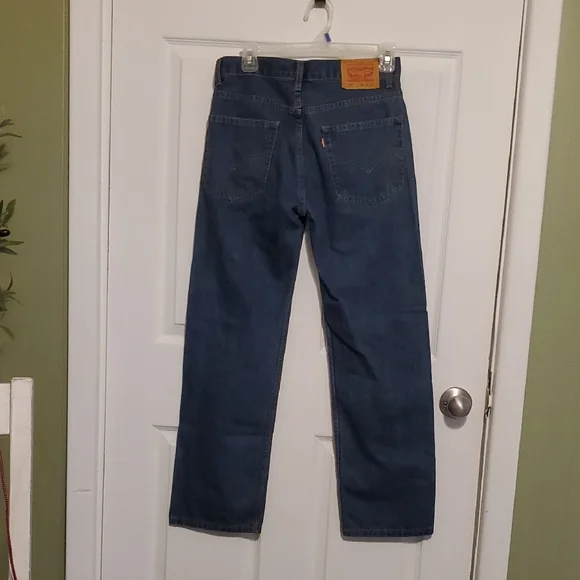 Levi's Men's Straight Jeans in Classic Blue - Picture 3 of 5